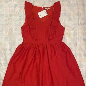 Suncoo Red Sleeveless Colin Dress